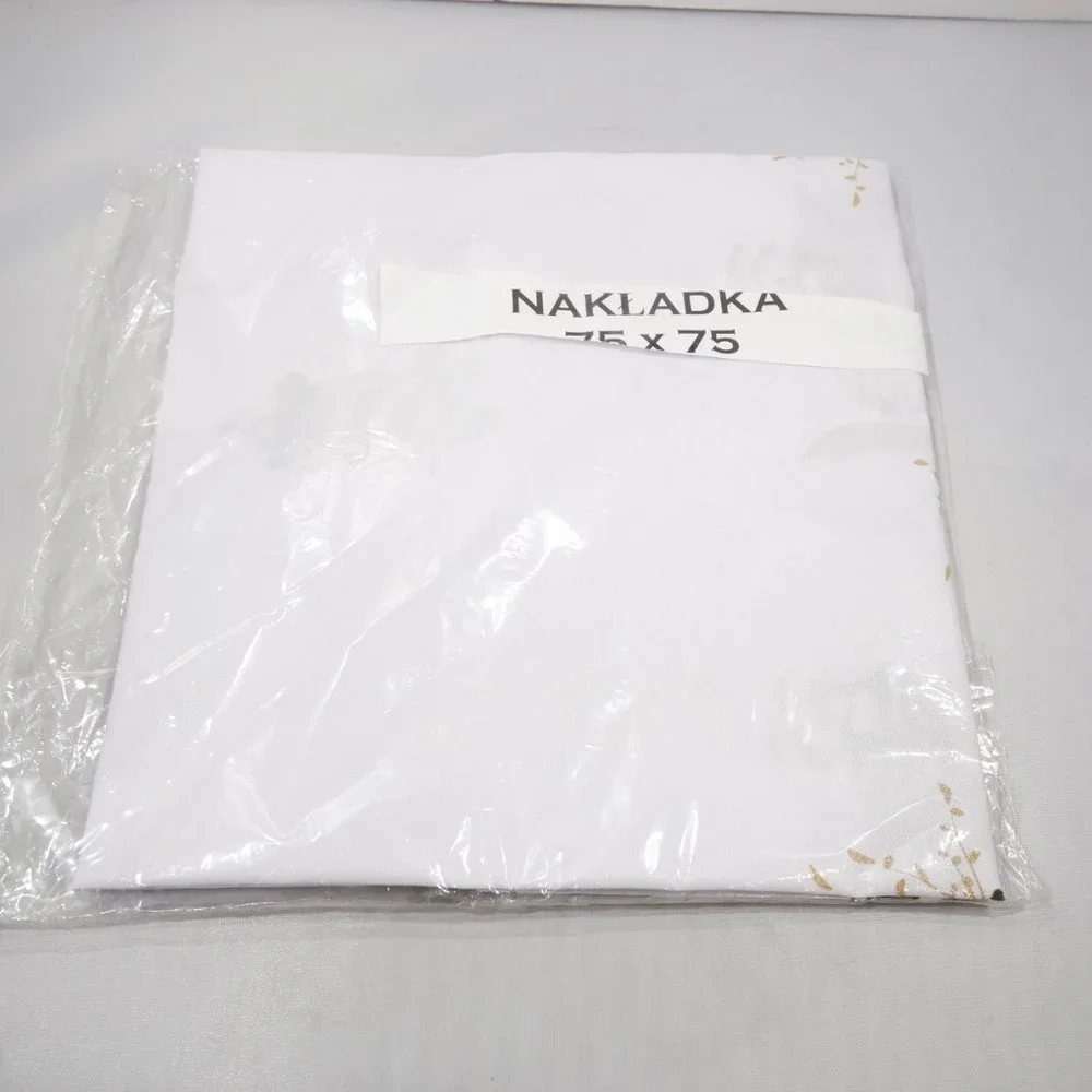 White Embroidered Christmas Table Cloth - New In Package